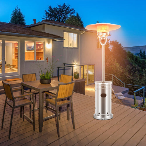 48000 BTU Outdoor Patio Heater with Simple Ignition System, Stainless Steel