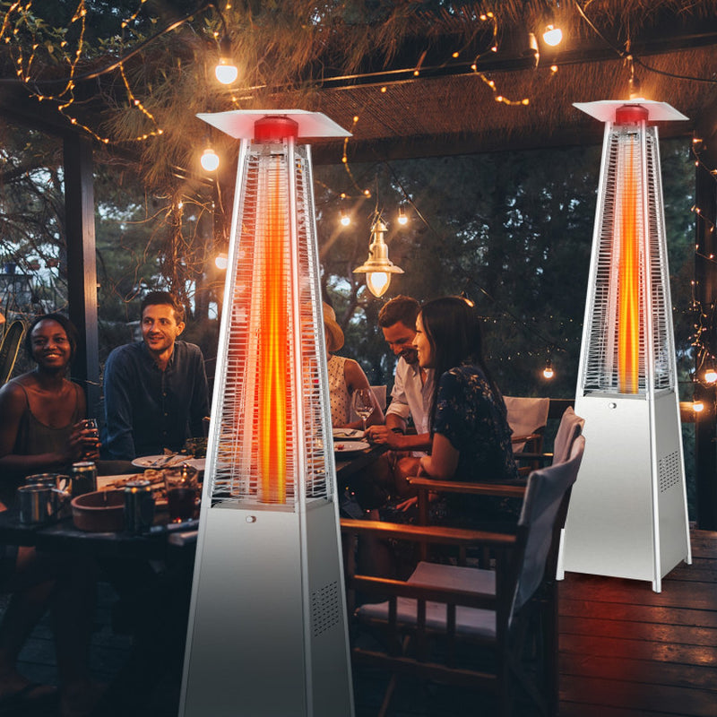 42000 BTU Pyramid Propane Patio Heater with Wheels, Outdoor Commercial Heater