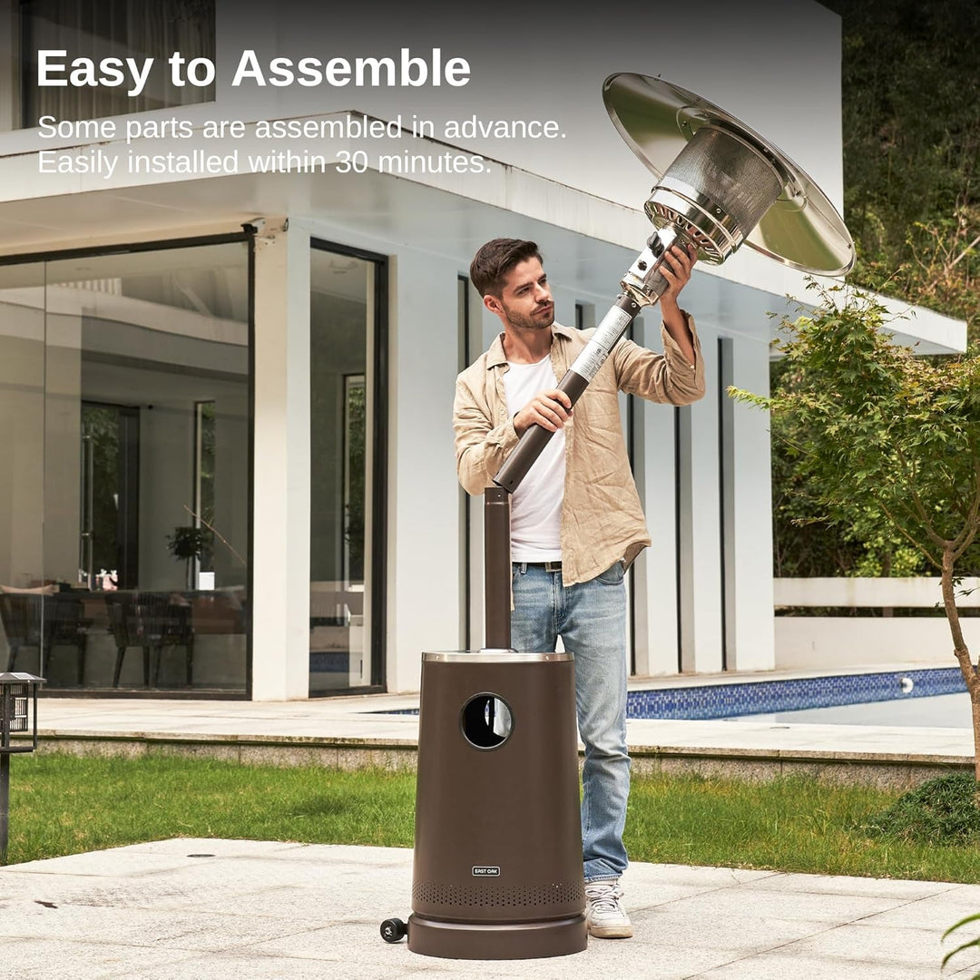 50000 BTU Patio Heater with Sand Box, Double-Layer Table Design