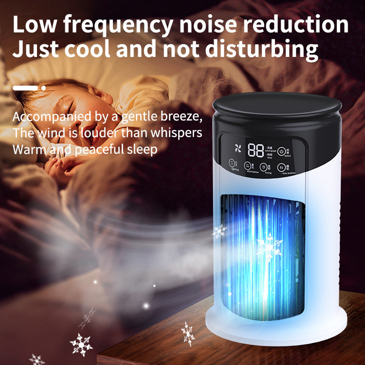 Portable Desktop Air Cooler, Mini Fan with Humidifier & 3-Speed Cooling