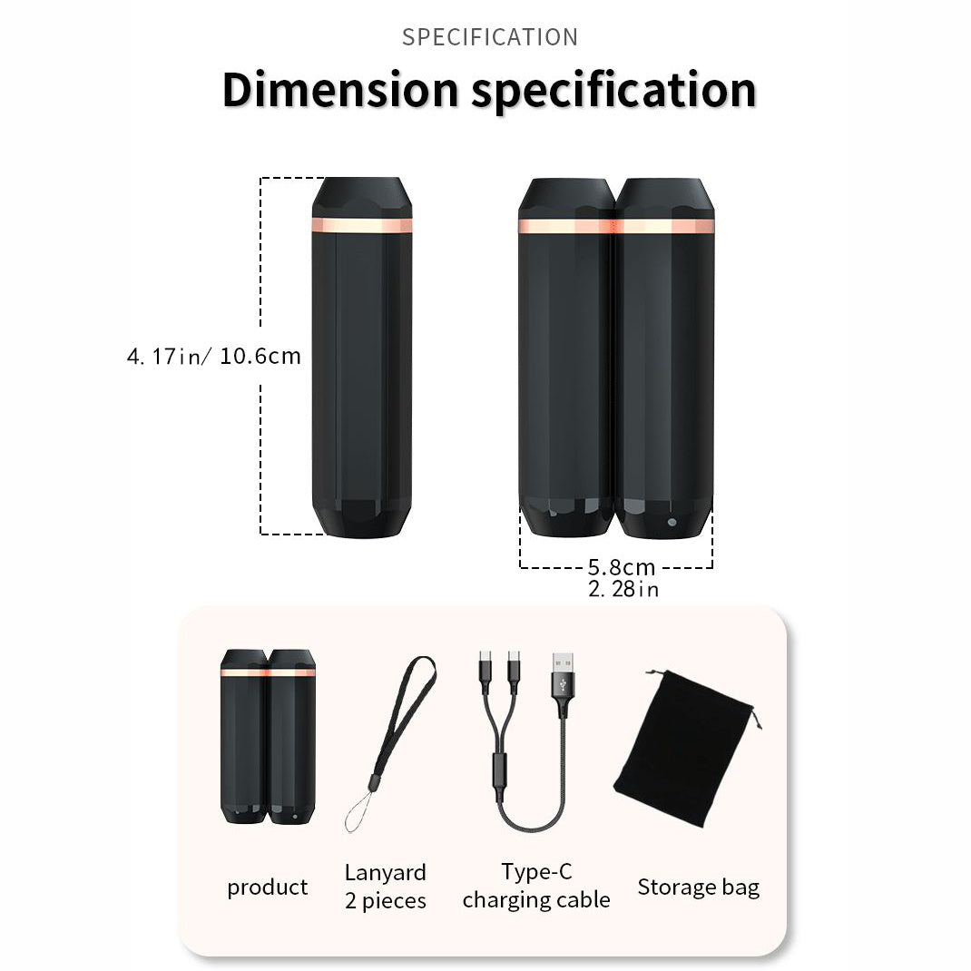 Portable Hand Warmer & Flashlight, Reusable Outdoor Heating for Hiking & Camping