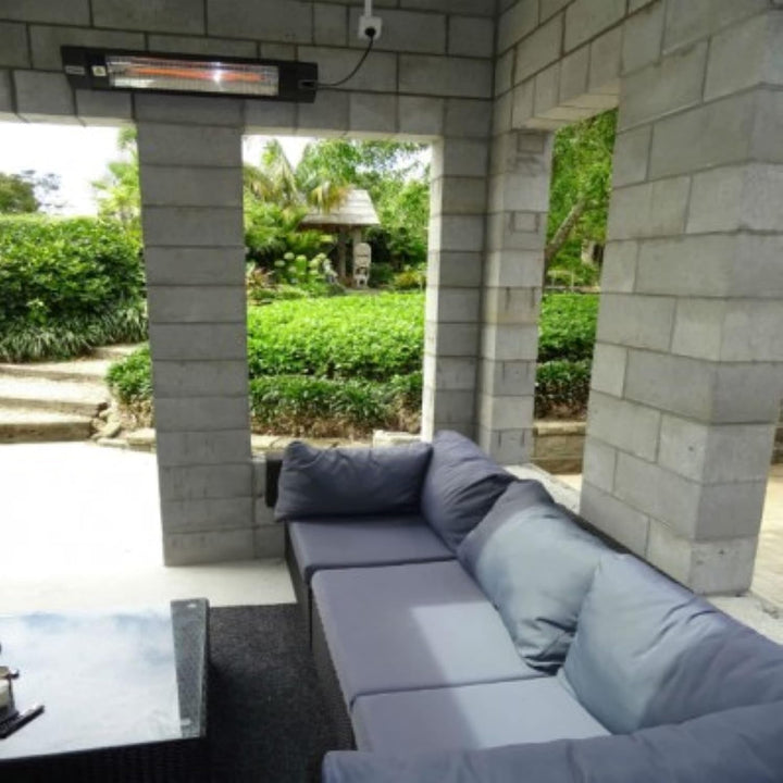 Carbon Infrared Outdoor Heater, Wall Mount Electric, Weatherproof