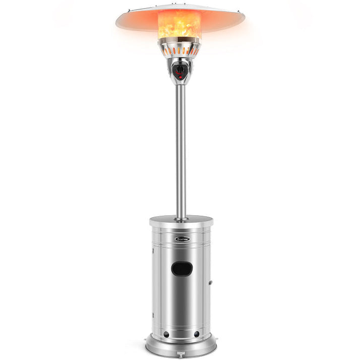 48000 BTU Outdoor Patio Heater with Simple Ignition System, Stainless Steel