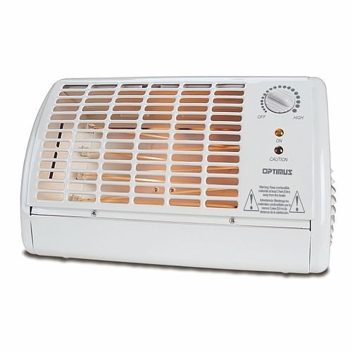 Optimus Fan Forced Radiant Space Heater with Thermostat, Portable Electric Heating