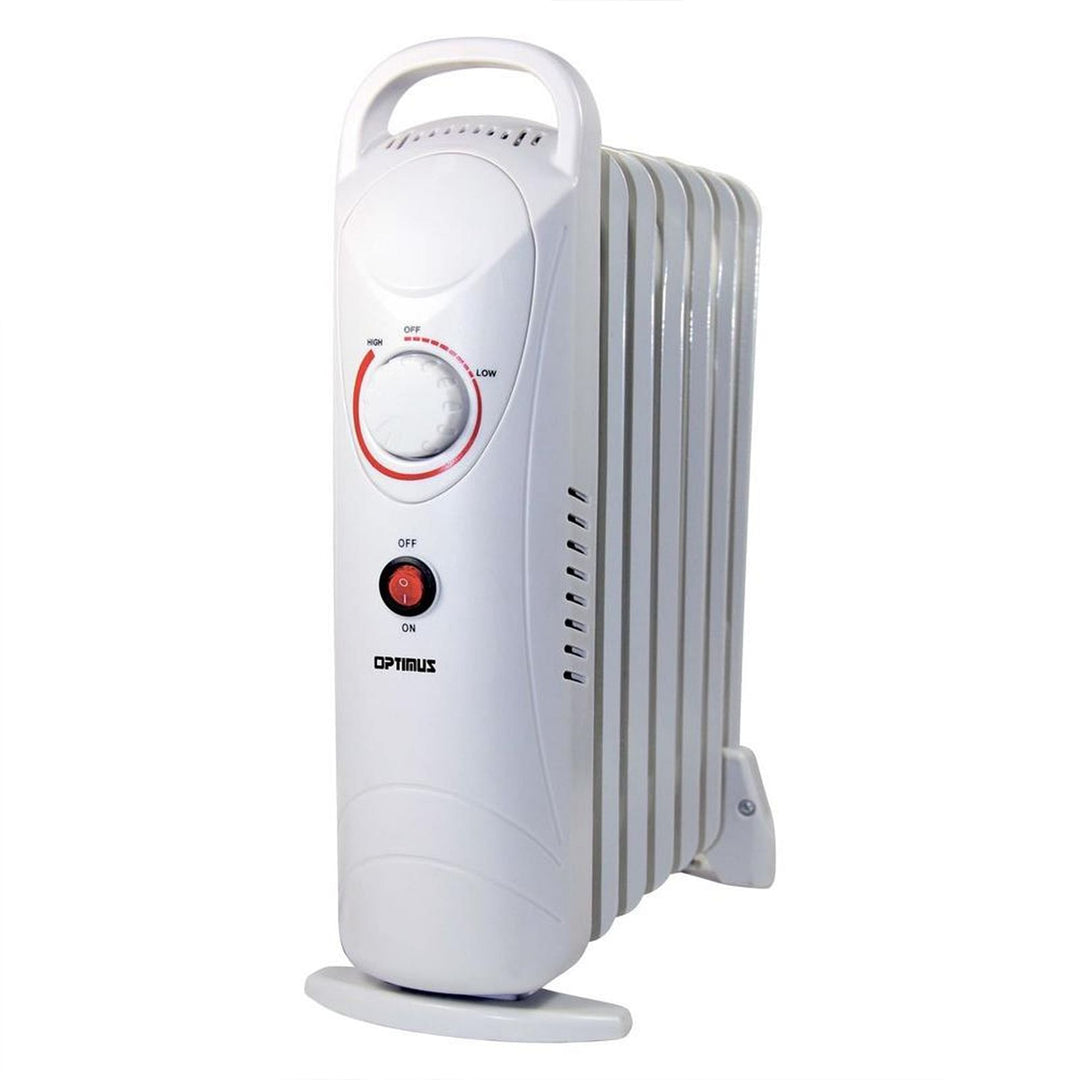 Optimus Mini 7-Fin Portable Oil Filled Radiator Heater, Energy Saving Design