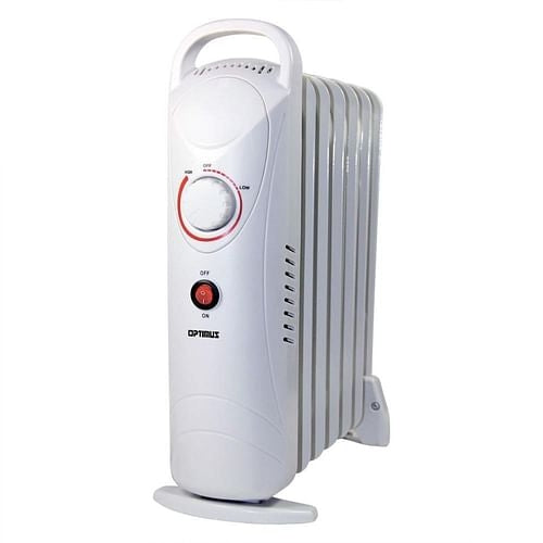 Optimus Mini 7-Fin Portable Oil Filled Radiator Heater, Energy Saving Design