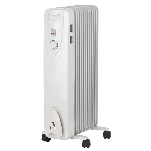 Optimus Portable 7-Fin Oil-Filled Radiator Heater, Quiet and Energy Efficient