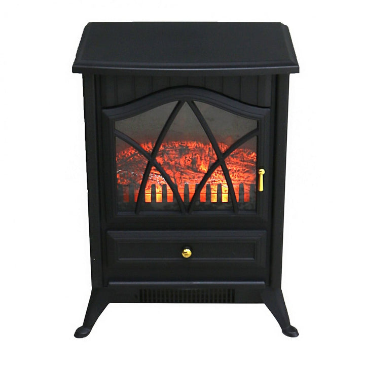 Optimus Electric Flame Effect Heater, Compact Indoor Fireplace Style