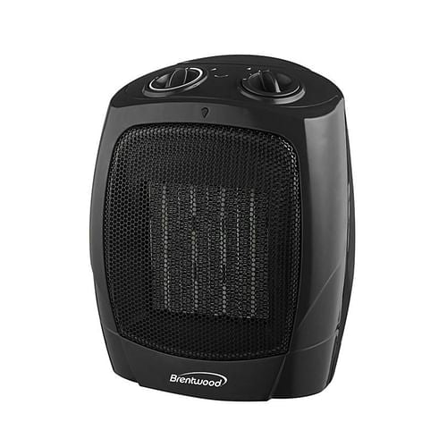 Brentwood 1500W Ceramic Fan Heater, Compact Electric Heater