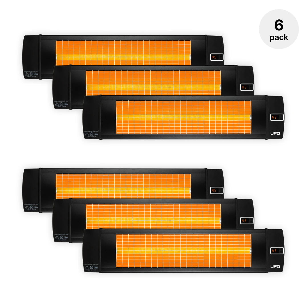 UFO HVR-15, 1500-Watt Patio Heater with Remote, Horizontal and Vertical Use