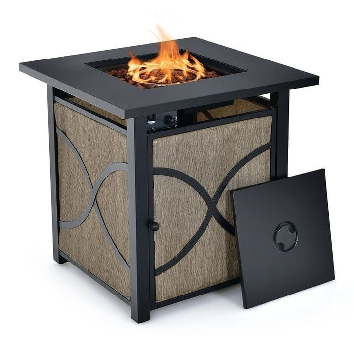 40,000 BTU Portable Propane Fire Pit Table, Outdoor Gas Fire Bowl