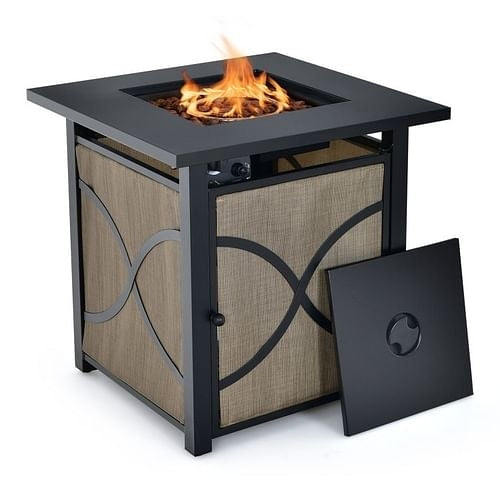 40,000 BTU Portable Propane Fire Pit Table, Outdoor Gas Fire Bowl