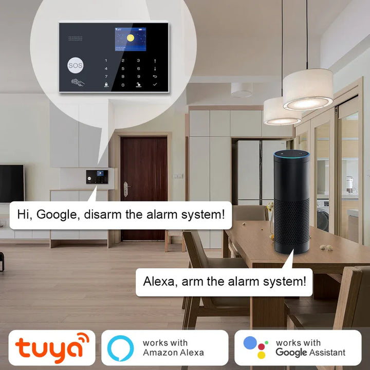 SAS-10 Smart Alarm Security System, WiFi & 4G GSM, Motion + Door/Window Sensor