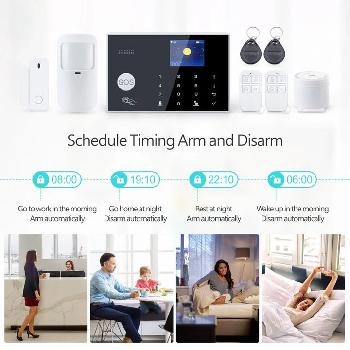 SAS-10 Smart Alarm Security System, WiFi & 4G GSM, Motion + Door/Window Sensor