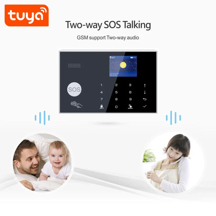 SAS-10 Smart Alarm Security System, WiFi & 4G GSM, Motion + Door/Window Sensor