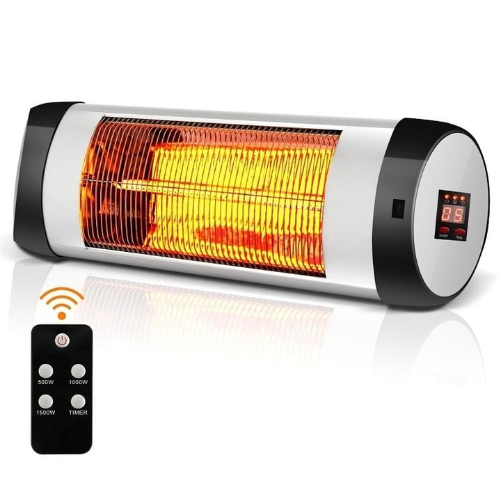 1500W Wall-Mounted Infrared Heater with 3 Heat Modes and Remote, Safe & Silent Operation