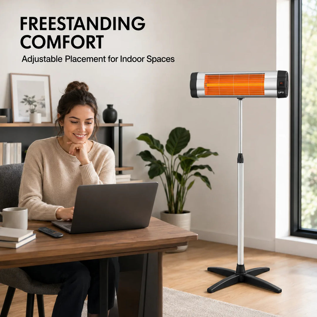 UFO UK-15 1500W Freestanding Electric Infrared Heater with Remote Control