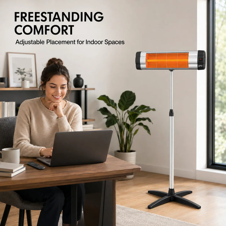 UFO UK-15 1500W Freestanding Electric Infrared Heater with Remote Control