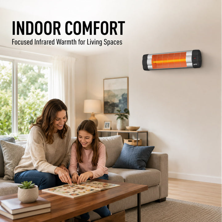 UFO UK-15 1500W Freestanding Electric Infrared Heater with Remote Control