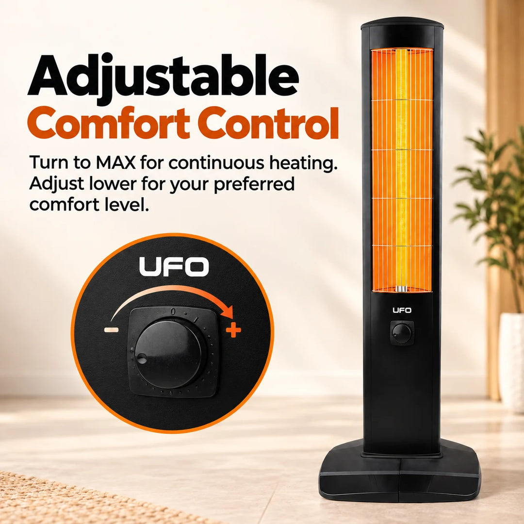 UFO Micatronic MT-15 1500W Freestanding Infrared Tower Heater with Thermostat