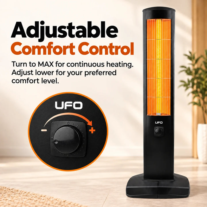 UFO Micatronic MT-15 1500W Freestanding Infrared Tower Heater with Thermostat