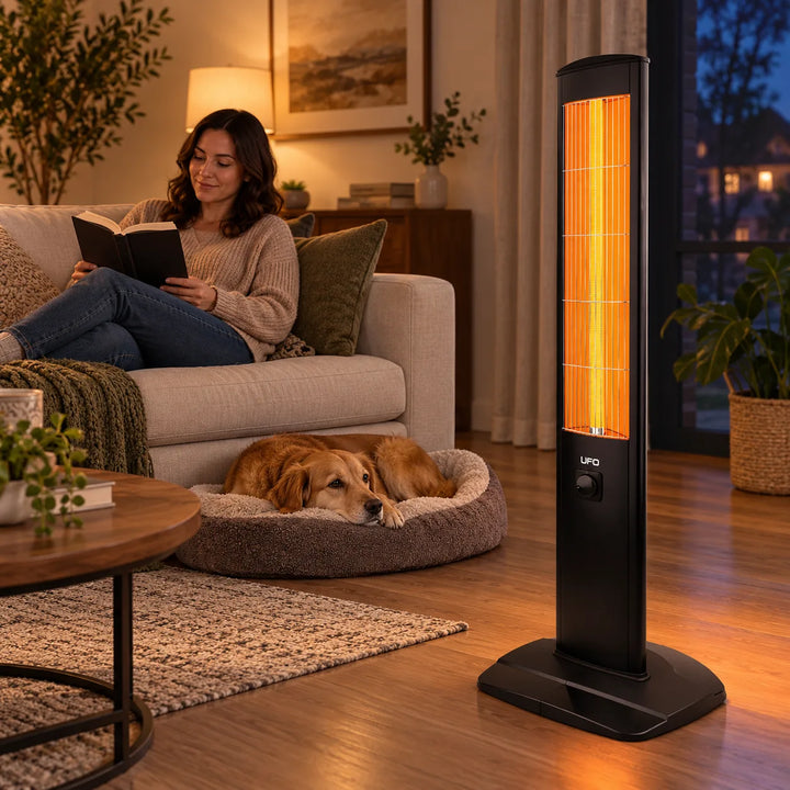 UFO Micatronic MT-15 1500W Freestanding Infrared Tower Heater with Thermostat