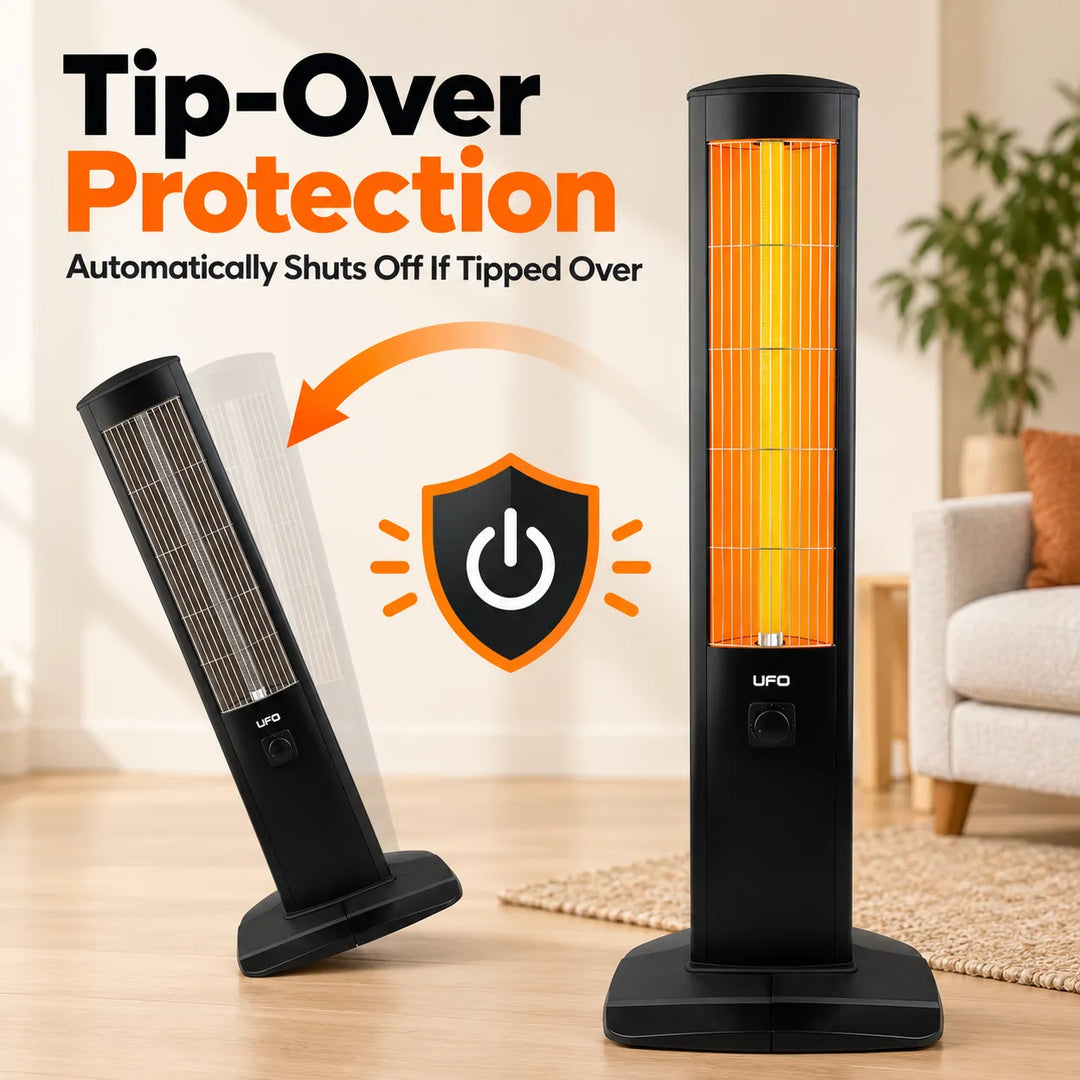 UFO Micatronic MT-15 1500W Freestanding Infrared Tower Heater with Thermostat