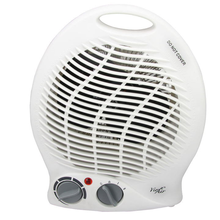 1500W Portable Fan Heater, 2 Settings, White Home Model