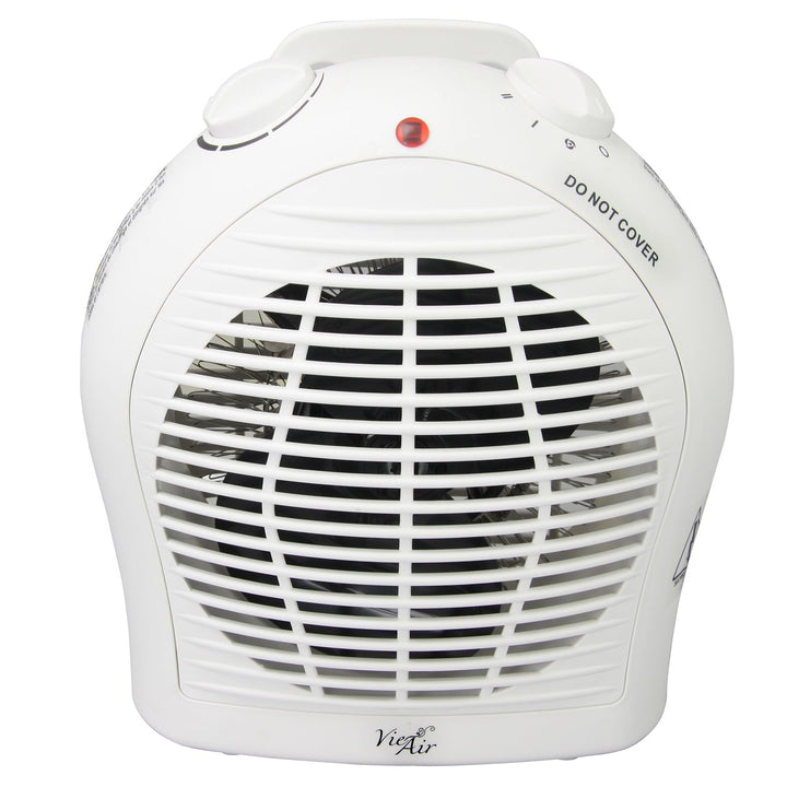 1500W Compact Fan Heater, White, Dual Heat Settings