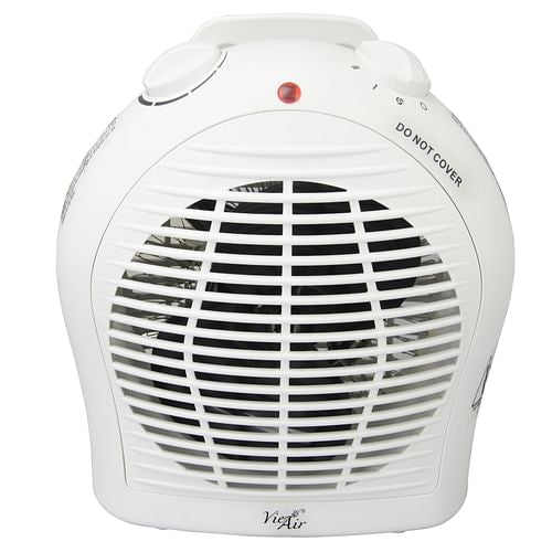 1500W Compact Fan Heater, White, Dual Heat Settings