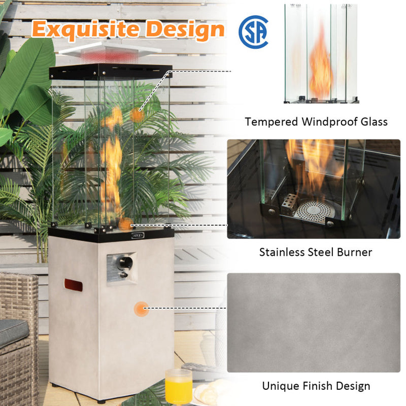 41000 BTU Propane Patio Heater with Metal Hood, Outdoor Use