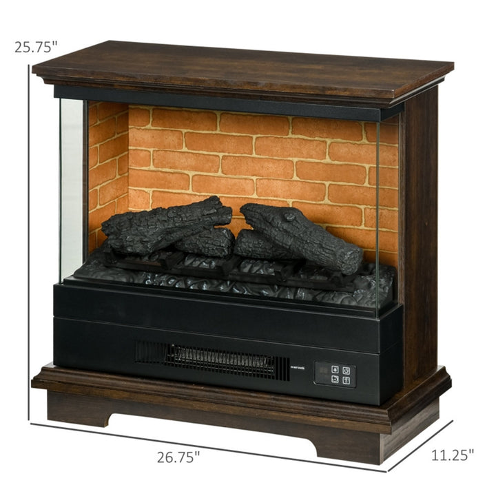 1400W Electric Fireplace Heater, Flame Effect, Freestanding or Wall Mount