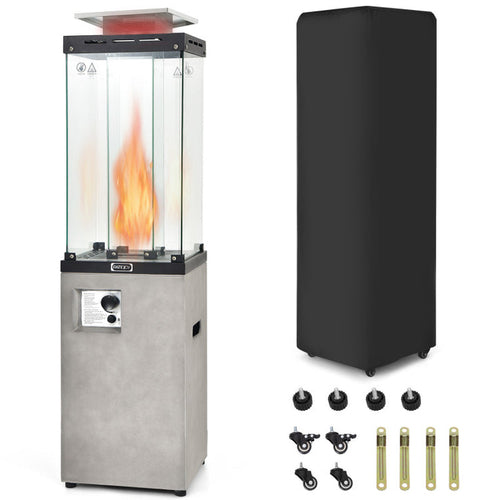 41000 BTU Propane Patio Heater with Metal Hood, Outdoor Use