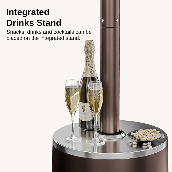 50000 BTU Patio Heater with Sand Box, Double-Layer Table Design