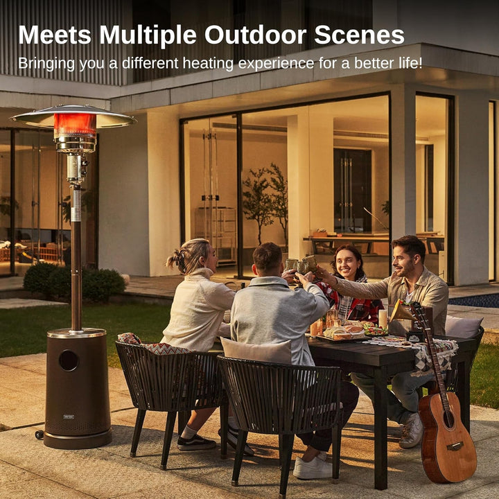 50000 BTU Patio Heater with Sand Box, Double-Layer Table Design