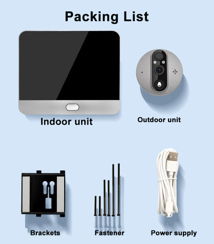 PD-20 Smart Video Doorbell, LCD Screen, Motion Sensor, Mobile Compatible
