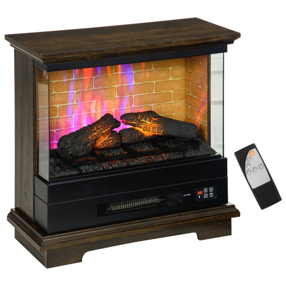 1400W Electric Fireplace Heater, Flame Effect, Freestanding or Wall Mount