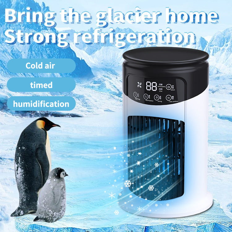 Portable Desktop Air Cooler, Mini Fan with Humidifier & 3-Speed Cooling
