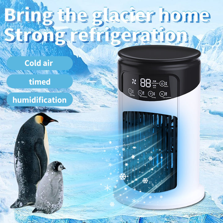 Portable Desktop Air Cooler, Mini Fan with Humidifier & 3-Speed Cooling