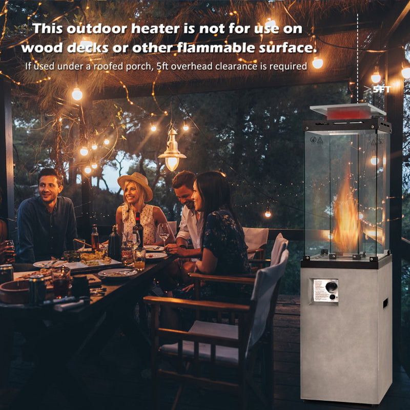 41000 BTU Propane Patio Heater with Metal Hood, Outdoor Use