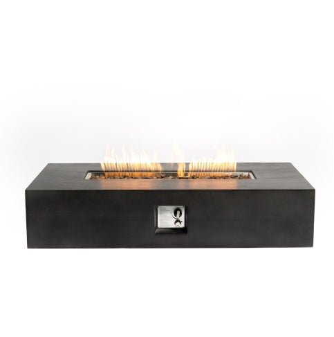 56 Inch Stone Gas Fire Pit Table, 50,000 BTU, Rectangular Outdoor