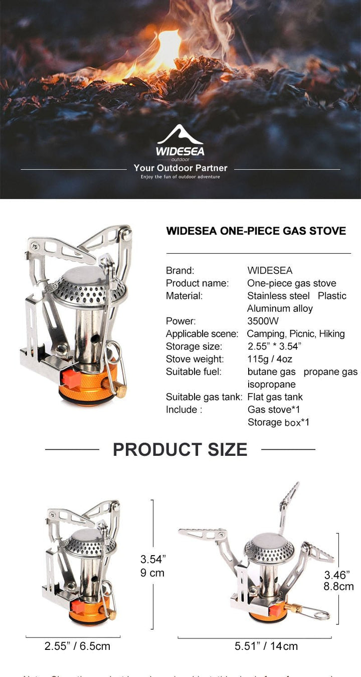 Camping One - Piece Gas Stove Heater Burner, Foldable Outdoor Design - UFOHEATERS