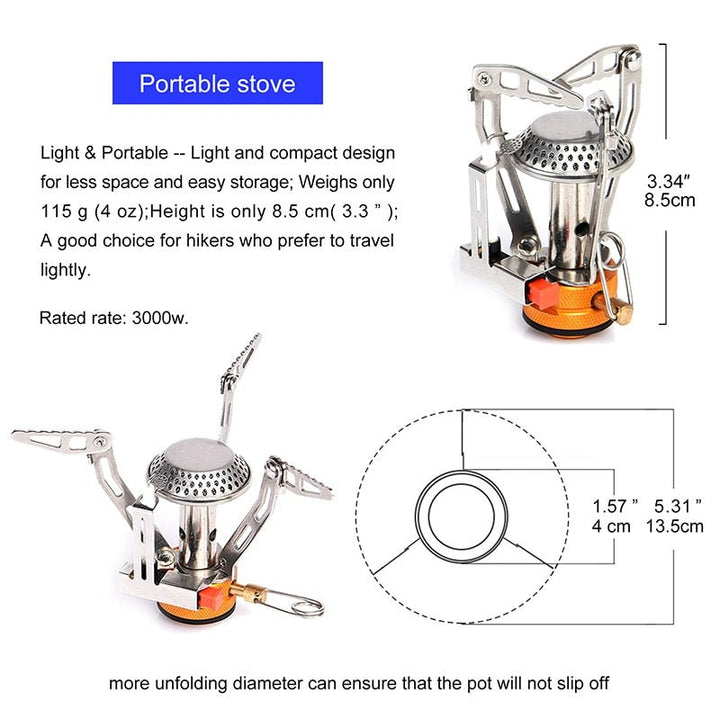 Camping One - Piece Gas Stove Heater Burner, Foldable Outdoor Design - UFOHEATERS