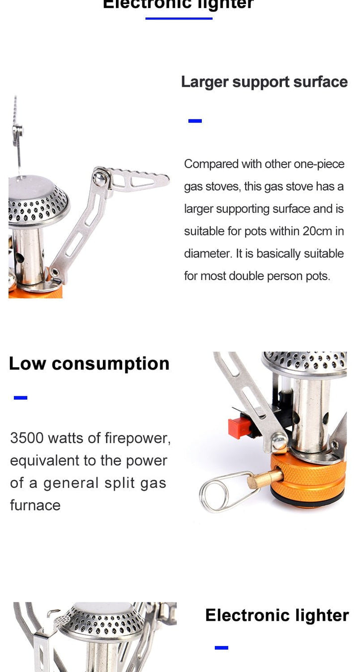 Camping One - Piece Gas Stove Heater Burner, Foldable Outdoor Design - UFOHEATERS