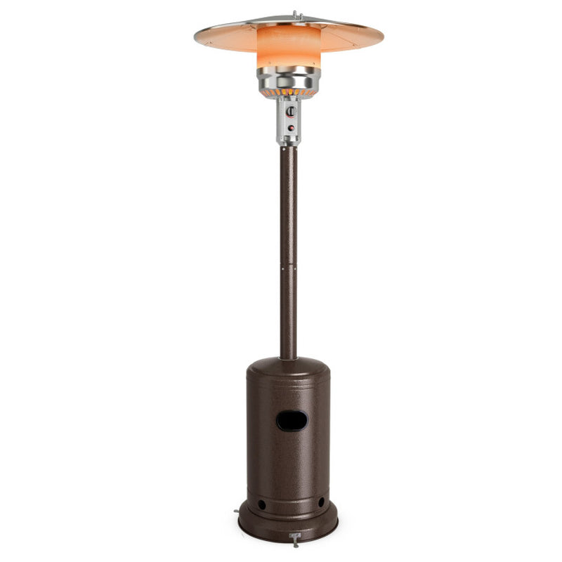 50000 BTU Stainless Steel Propane Patio Heater, Outdoor Use with Piezo Ignition