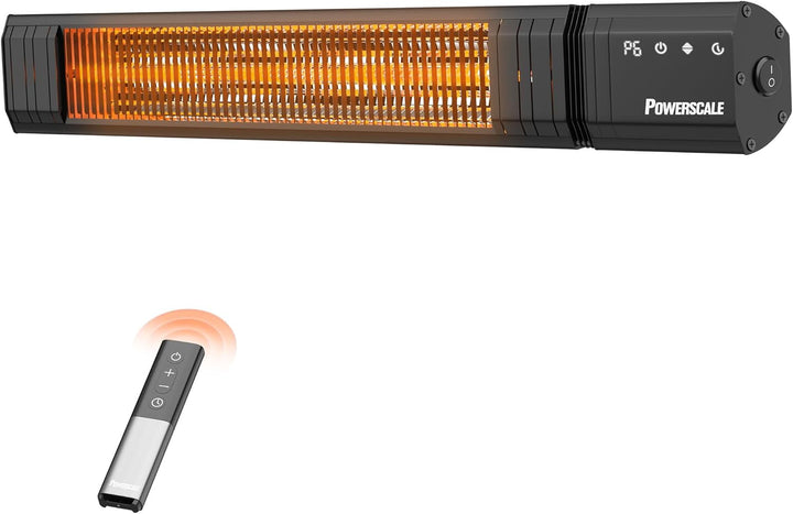 1500W Outdoor Infrared Heater with 24H Timer and Memory Function, IP65 Waterproof Wall Heater