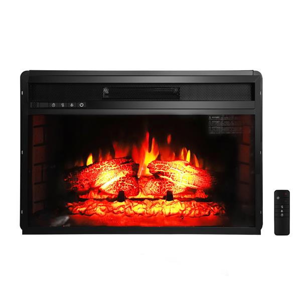 26″ 1500W Wall-Mounted Recessed Electric Fireplace, Slim Design