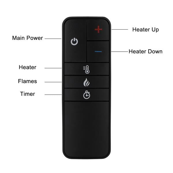 26″ 1500W Wall-Mounted Recessed Electric Fireplace, Slim Design