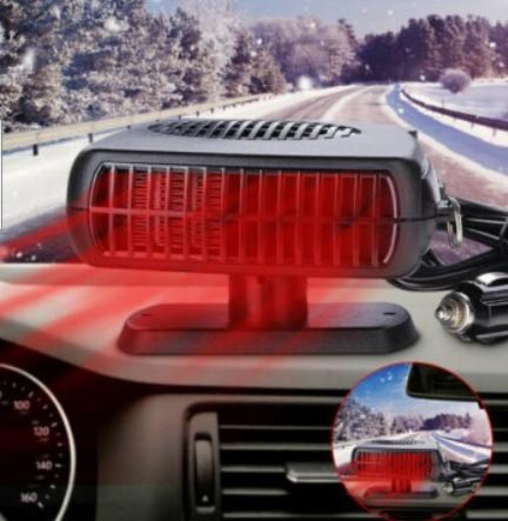 200W 2-in-1 Portable Car Heater & Windshield Defroster, Compact Auto Heater