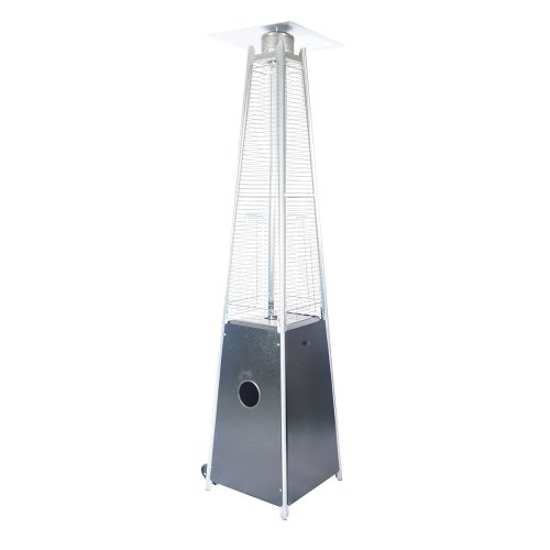 Quartz Glass Tube Patio Heater with Visual Flame, Tall Outdoor Propane Heater